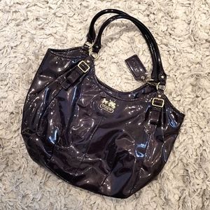 Plum Patent Coach Purse